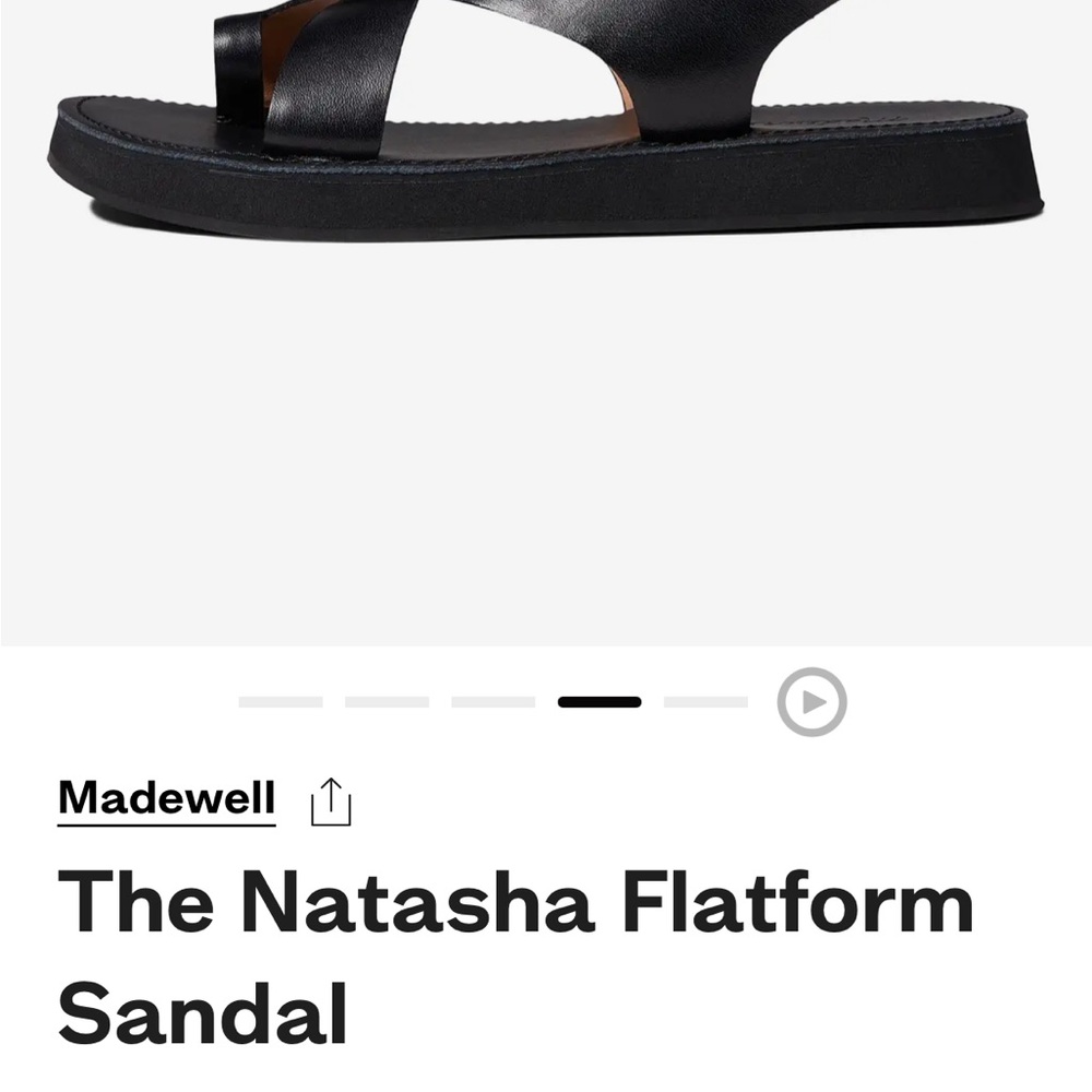 Madewell Black Platform Sandals